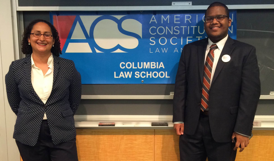 Prof. Ciara Torres-Spelliscy with Board Rep. Shane Grannum Ciara Torres-Spelliscy