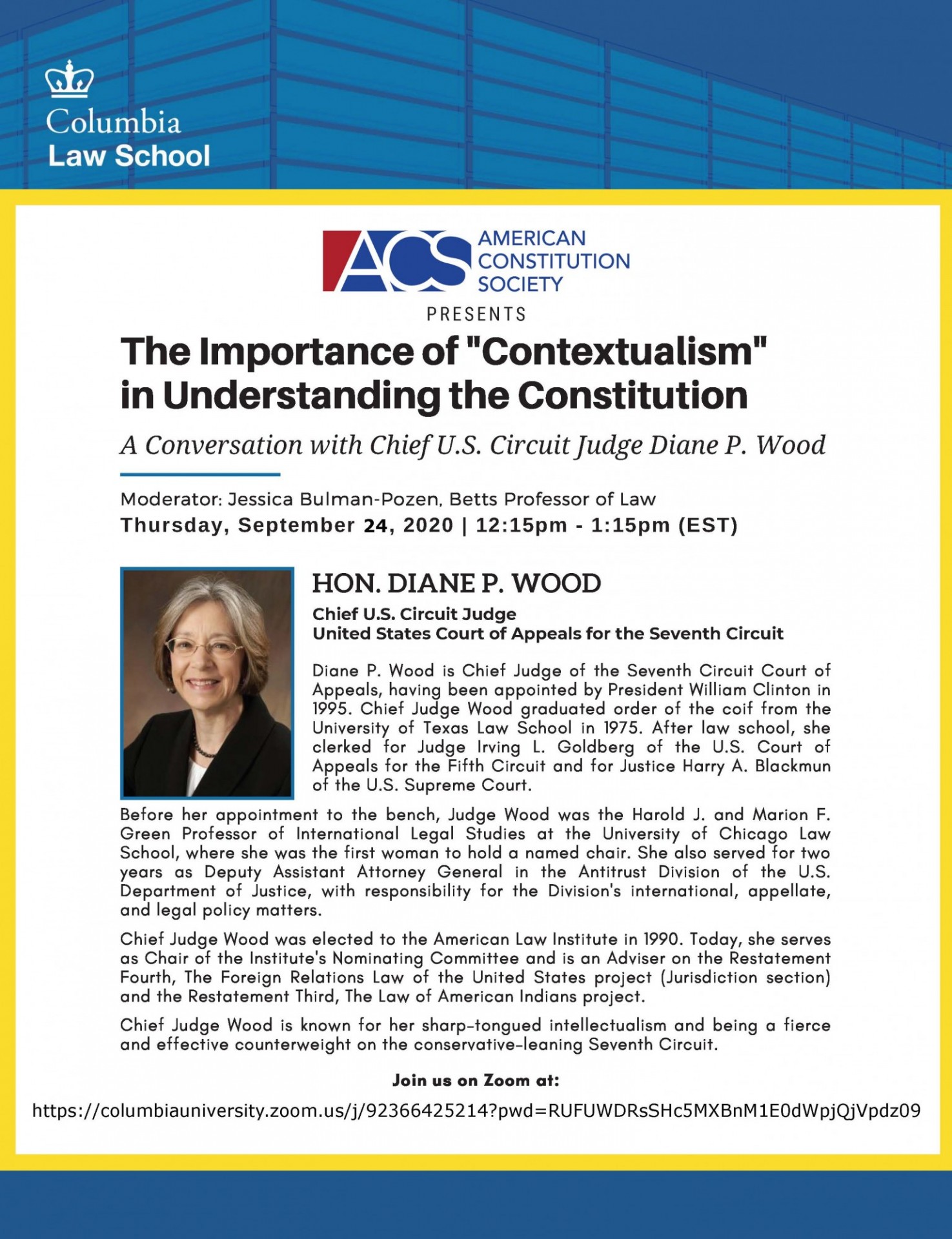 Dianne Wood Event Flyer