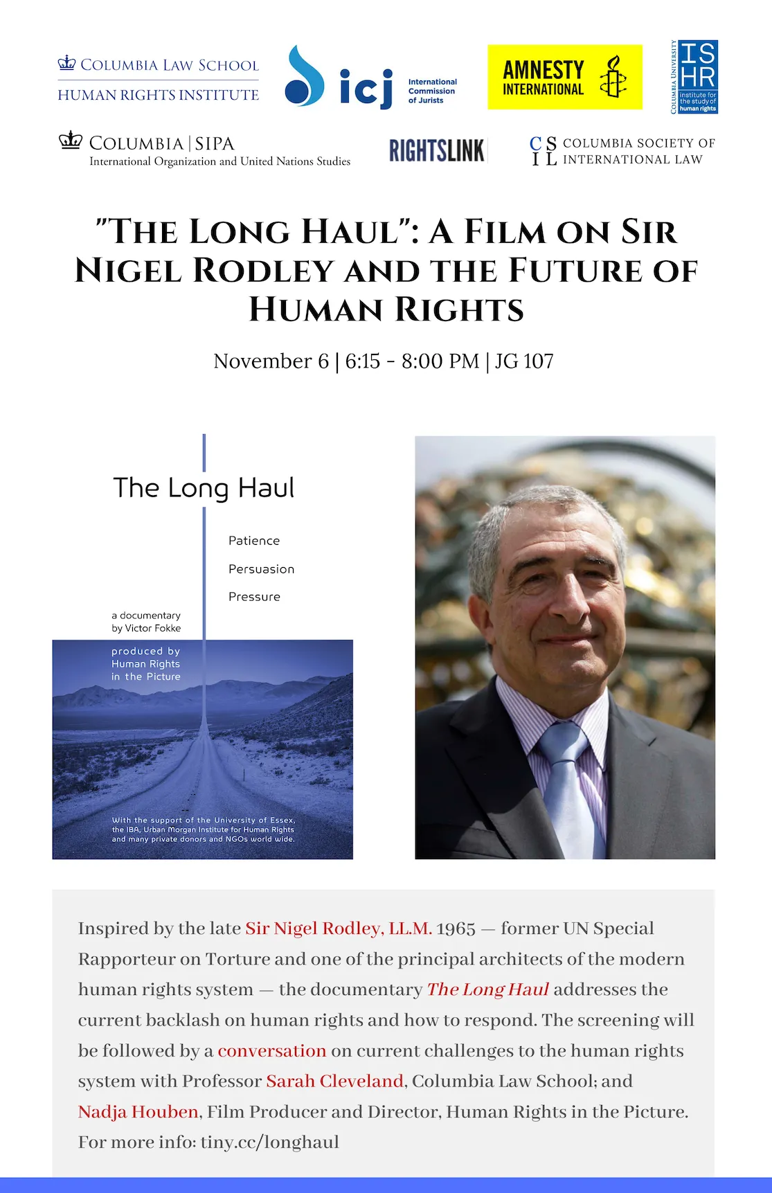 "The Long Haul": A Film on Sir Nigel Rodley and the Future of Human Rights
