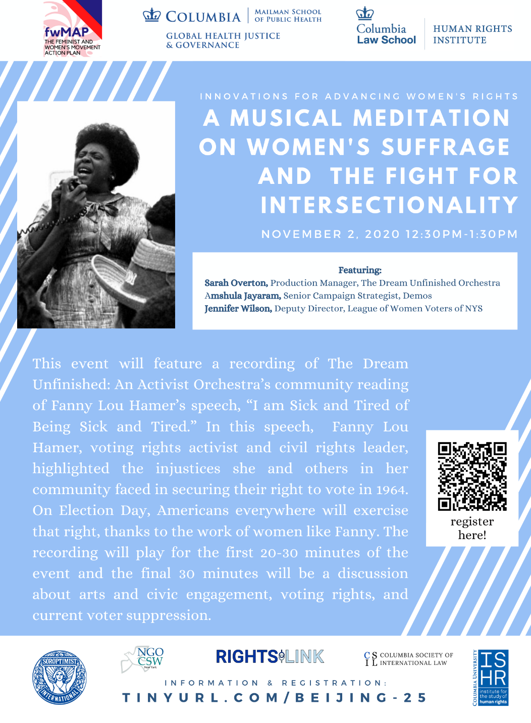 flyer for november 2nd human rights institutre event.