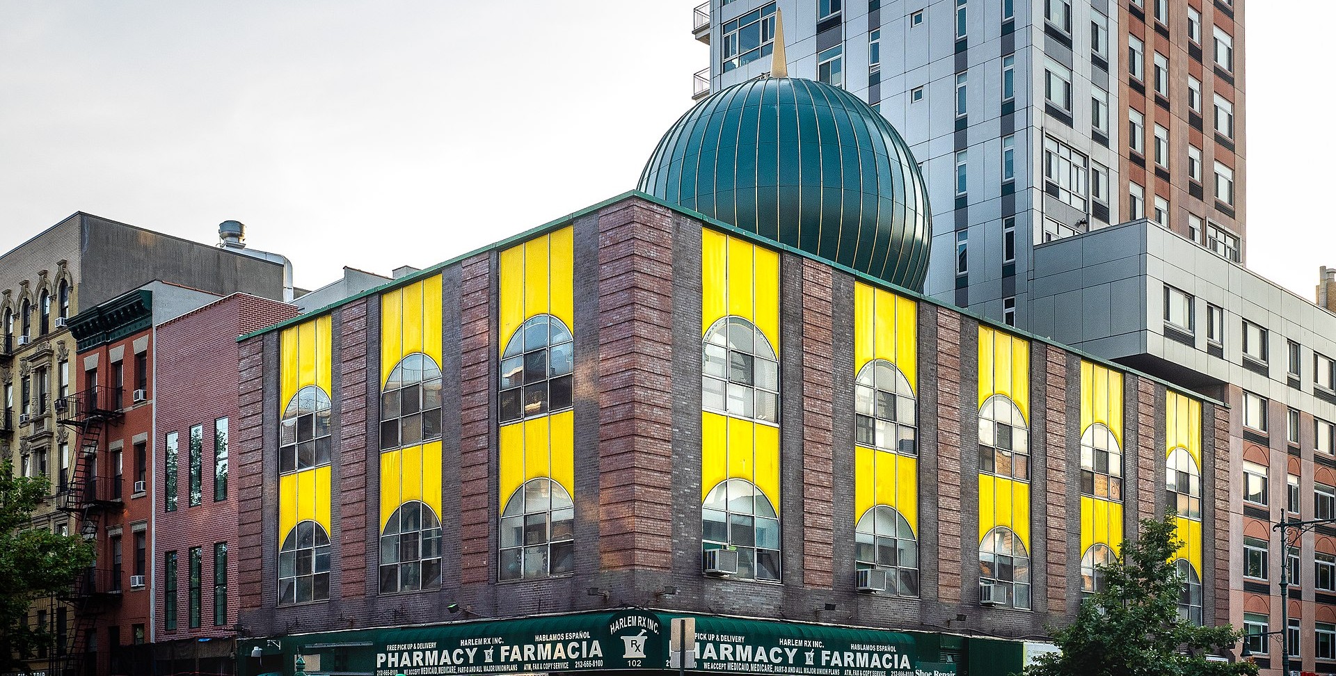 Masjid Malcolm Shabazz. Photo Credit: Ajay Suresh, Flickr. Masjid Malcolm Shabazz is just blocks away from Columbia University. Photo Credit: Ajay Suresh, Flickr.