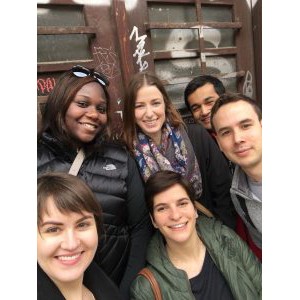 Participants smiling at the camera